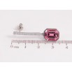 Сережки Xuping колір Родій з кристалами Swarovski пусети "Дорожка з кристалом Rose" фото №2