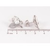 Сережки Xuping колір Родій з кристалами Swarovski пусети "Кристальний бутон Сlear листочки інкрустація" фото №3
