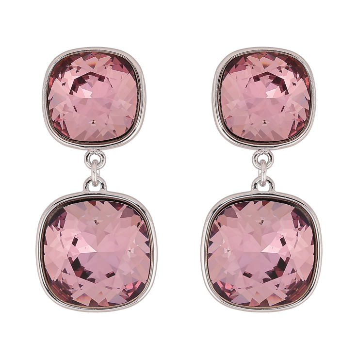 Сережки Xuping колір Родій з кристалами Swarovski пусети "Кристали ограновування подушечка Amethyst" фото №2 Сережки Xuping колір Родій з кристалами Swarovski пусети "Кристали ограновування подушечка Amethyst" фото №2