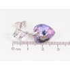 Сережки Xuping колір Родій з кристалами Swarovski пусети "Кубики з кристальними серцями Paradise Shine" фото №3