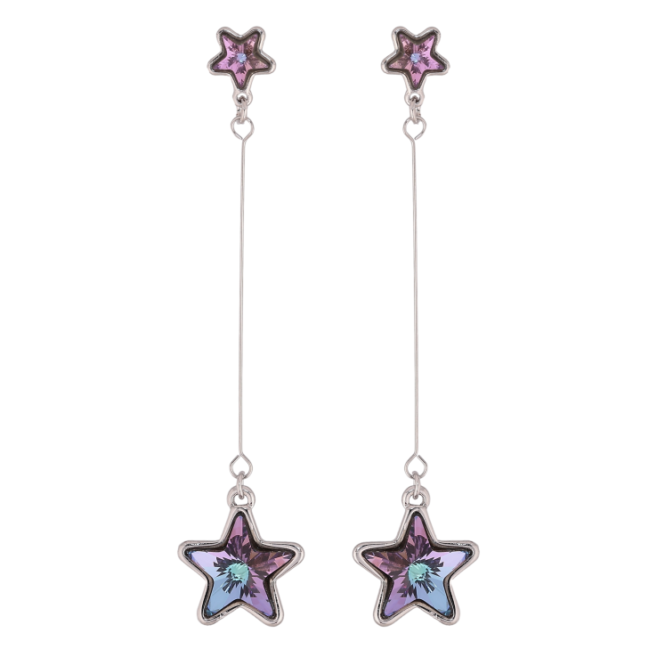 Сережки Xuping колір Родій з кристалами Swarovski пусети "Підвіски зірочки з кристалами Paradise Shine" фото №18 Сережки Xuping колір Родій з кристалами Swarovski пусети "Підвіски зірочки з кристалами Paradise Shine" фото №18