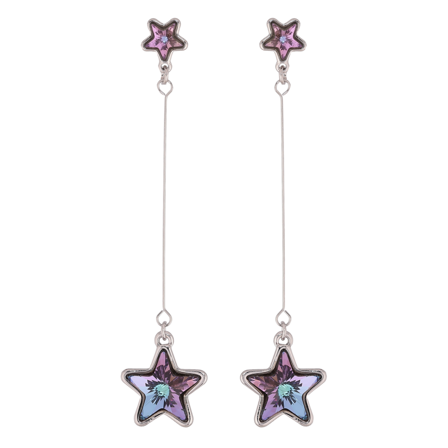 Сережки Xuping колір Родій з кристалами Swarovski пусети "Підвіски зірочки з кристалами Paradise Shine" фото №1 Сережки Xuping колір Родій з кристалами Swarovski пусети "Підвіски зірочки з кристалами Paradise Shine" фото №1