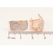Серьги Xuping цвет позолота 18K + родий английский замок инкрустация кристаллами фото №2