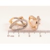 Серьги Xuping цвет позолота 18K + родий английский замок узор с кристаллами фото №2