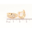 Серьги Xuping цвет позолота 18K английский замок декоративный узор с кристаллами фото №2