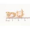 Серьги Xuping цвет позолота 18K английский замок узор с кристаллами фото №2
