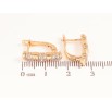 Серьги Xuping цвет позолота 18K английский замок узор с кристаллами фото №2