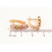 Сережки Xuping колір позолота 18K англійський замок візерунок з різнокольоровими кристалами фото №2