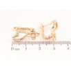 Серьги Xuping цвет позолота 18K английский замок узор сердечки с цветочками фото №2