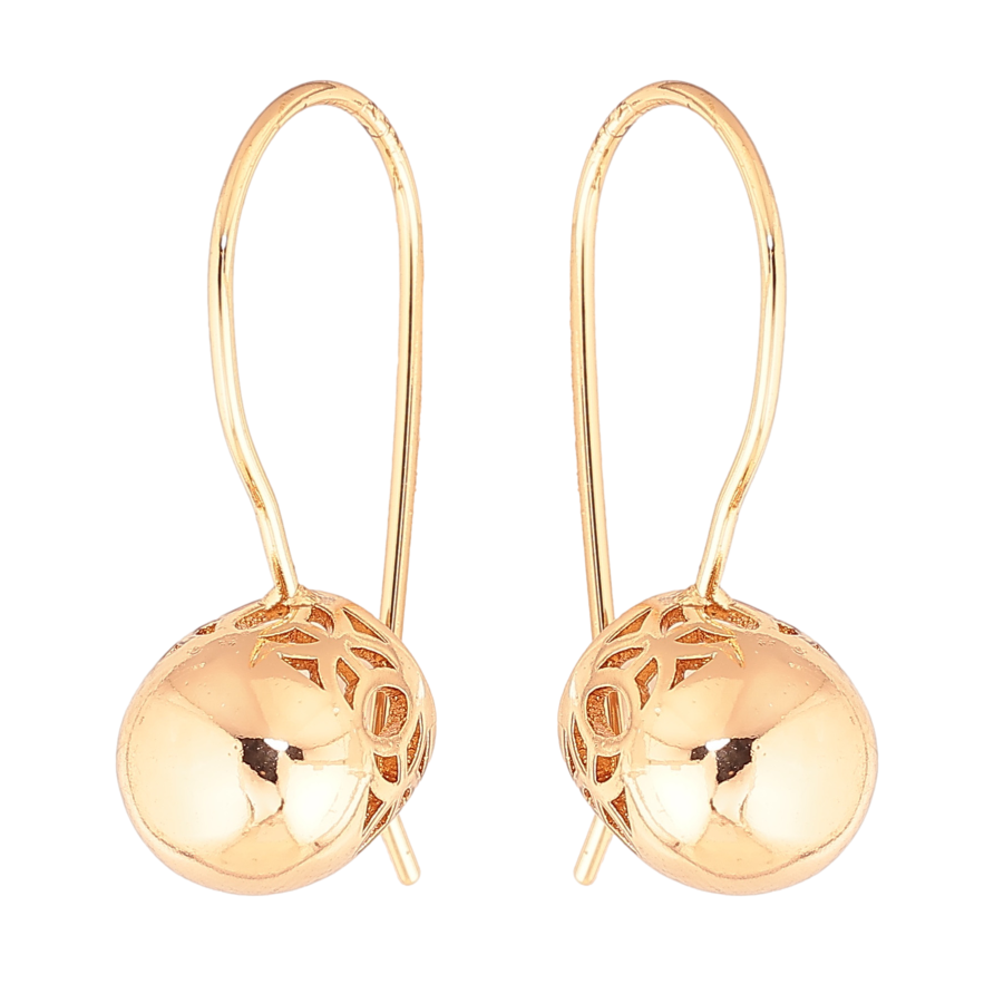 Серьги Xuping цвет позолота 18K французский замок шары на дужках ø 9мм фото №1