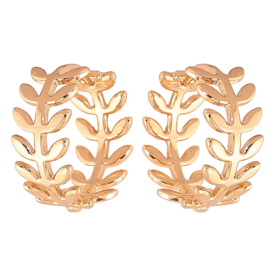 Сережки Xuping колір позолота 18К колечка гілочки фото №1