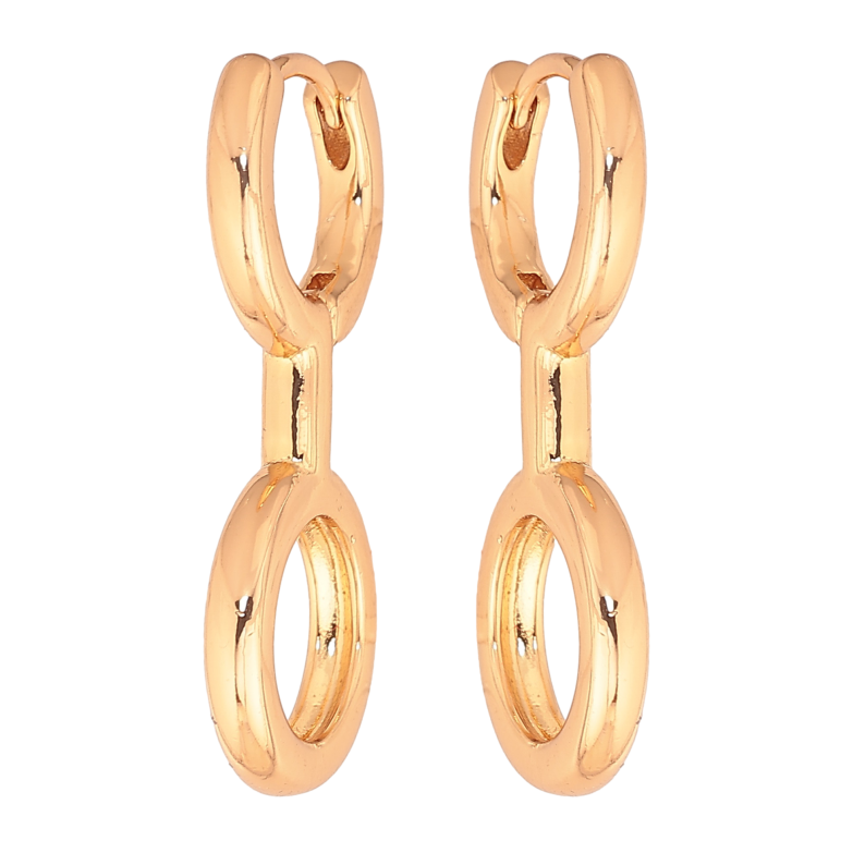 Сережки Xuping колір позолота 18К колечка декоративні фото №1