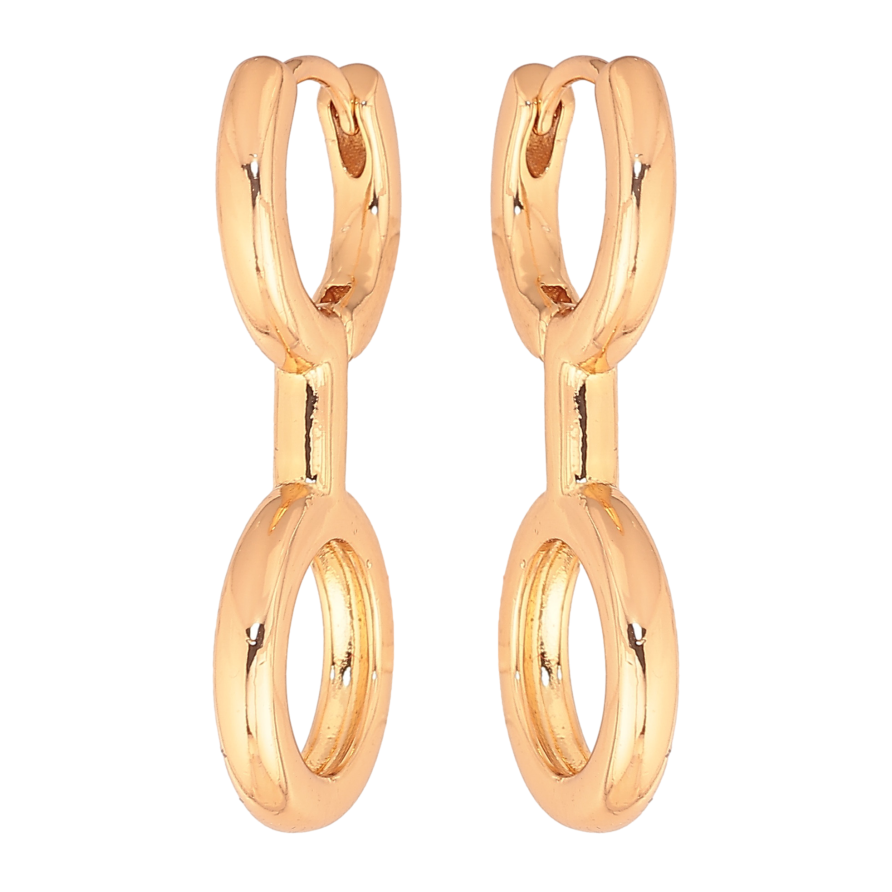 Серьги Xuping цвет позолота 18К колечки декоративные фото №1