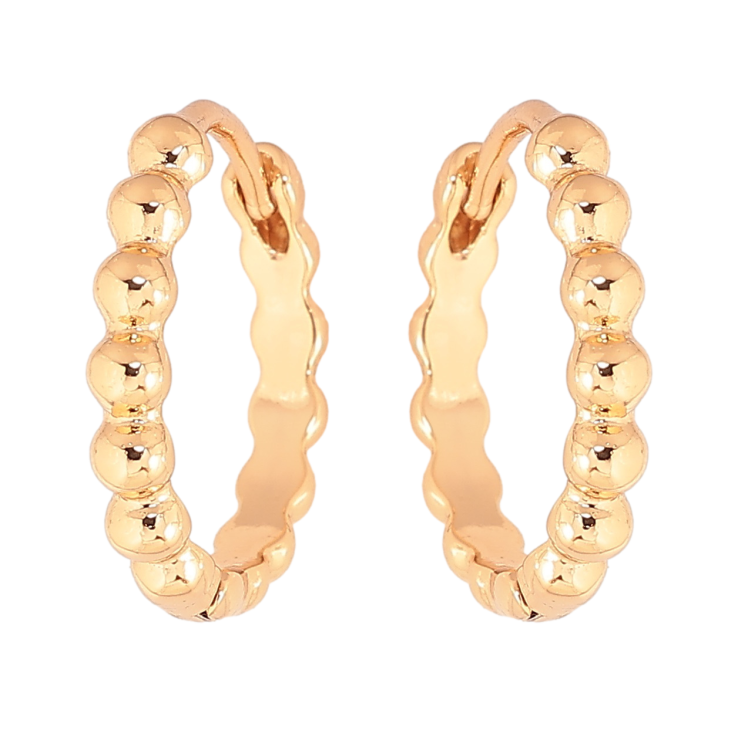 Серьги Xuping цвет позолота 18К колечки декоративный узор фото №14