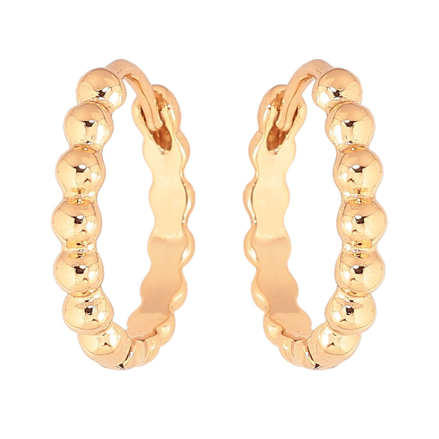 Серьги Xuping цвет позолота 18К колечки декоративный узор фото №1