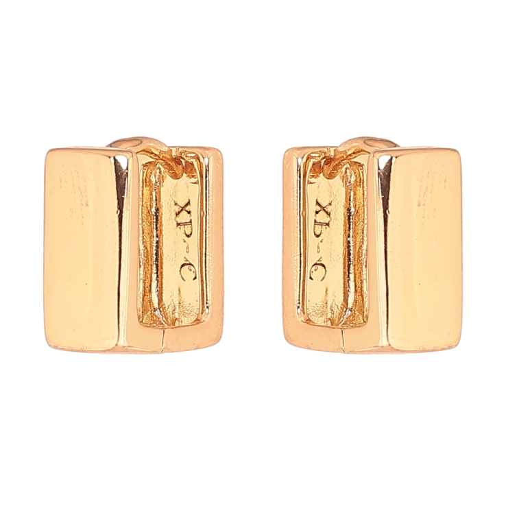 Серьги Xuping цвет позолота 18К колечки квадратные фото №19