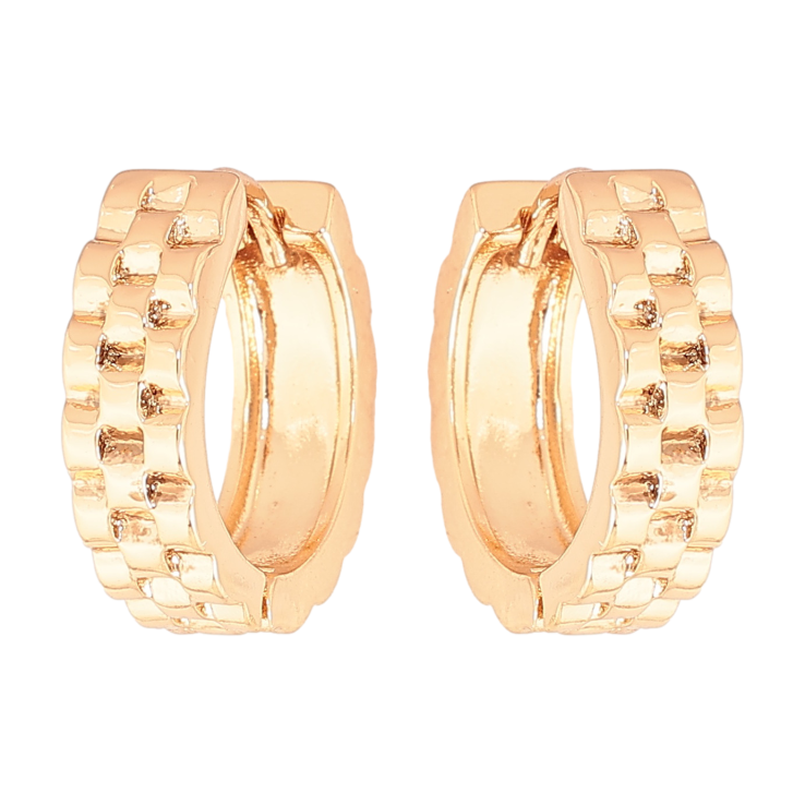 Серьги Xuping цвет позолота 18К колечки декоративный узор фото №24