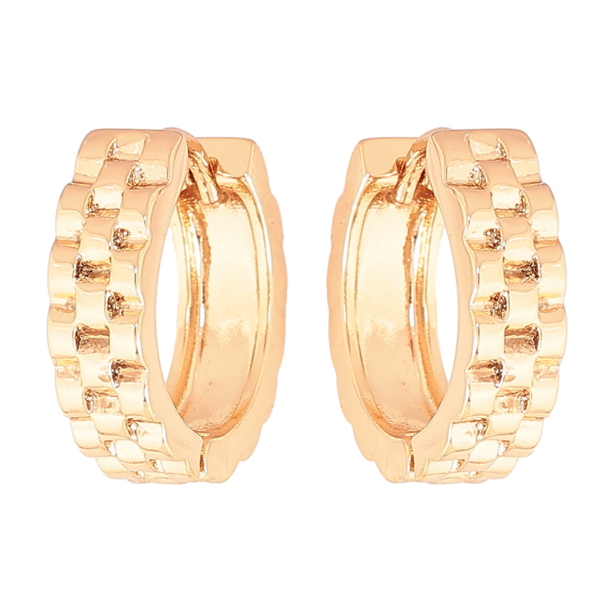 Серьги Xuping цвет позолота 18К колечки декоративный узор фото №1