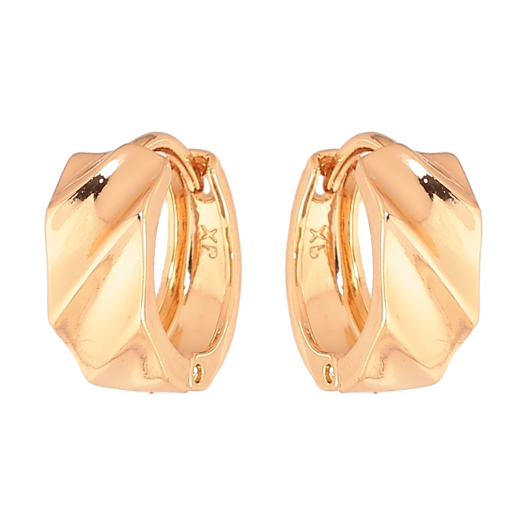 Серьги Xuping цвет позолота 18К колечки декоративный узор фото №14