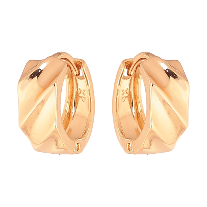 Серьги Xuping цвет позолота 18К колечки декоративный узор фото №1