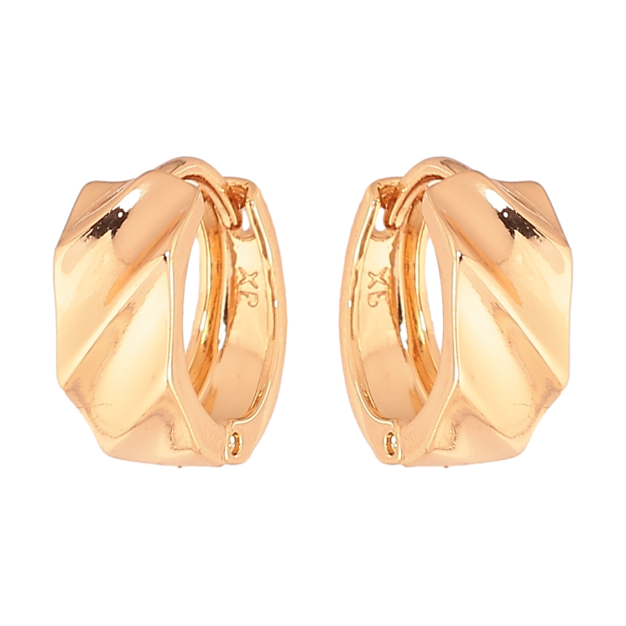 Серьги Xuping цвет позолота 18К колечки декоративный узор фото №1