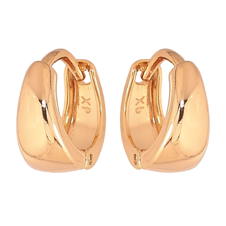 Серьги Xuping цвет позолота 18К колечки классика ø 12мм фото №3