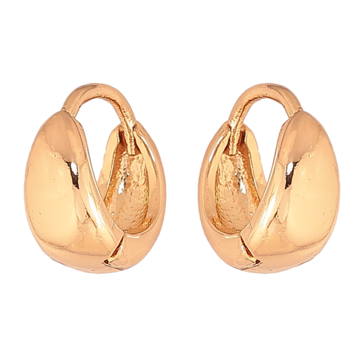 Серьги Xuping цвет позолота 18К колечки классика ø 12мм фото №4