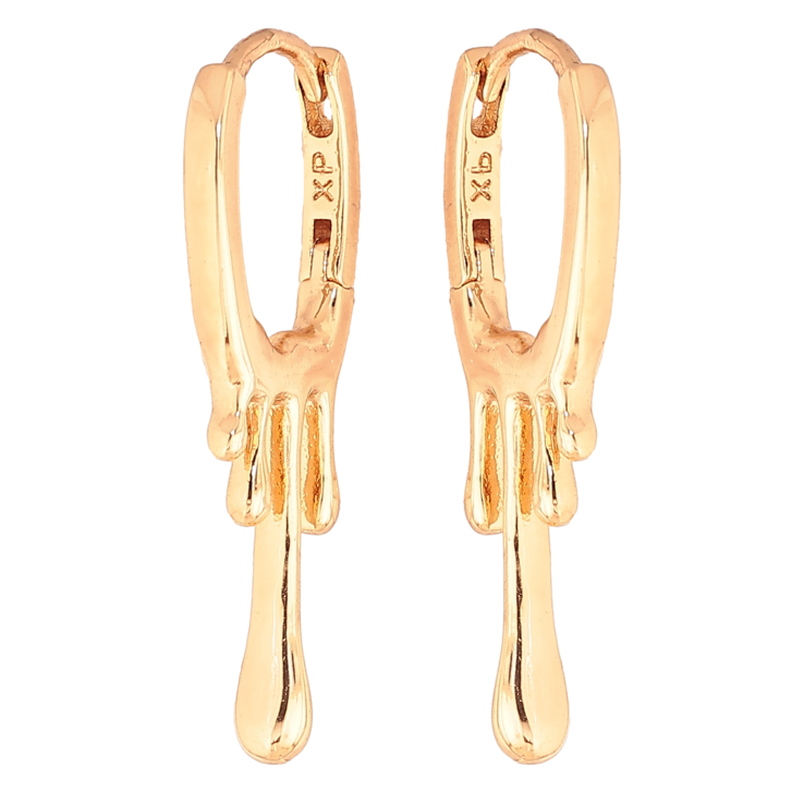 Серьги Xuping цвет позолота 18К колечки декоративные фото №25