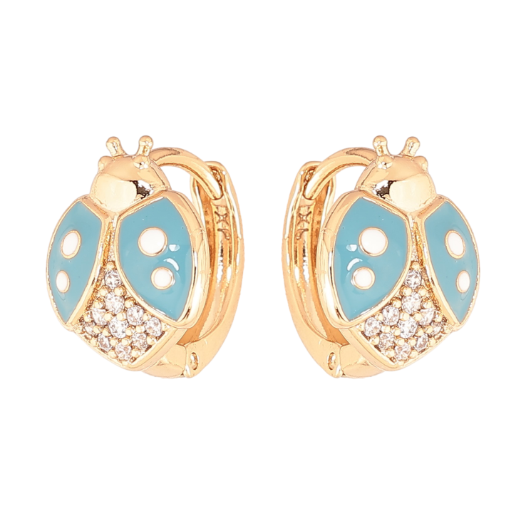 Сережки Xuping колір позолота 18К колечка сонечка з блакитною емаллю і кристалами фото №15 Сережки Xuping колір позолота 18К колечка сонечка з блакитною емаллю і кристалами фото №15