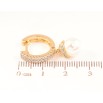 Серьги Xuping цвет позолота 18K подвески на колечках с жемчужинами и кристаллами фото №2