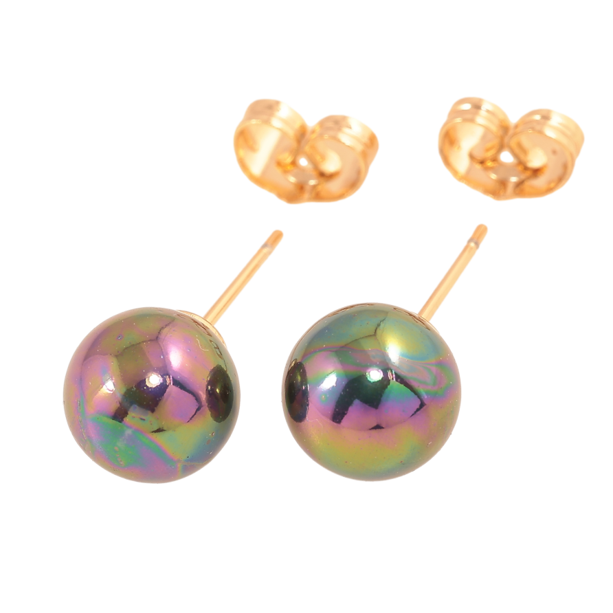 Серьги Xuping цвет позолота 18К пусеты черные жемчужины ø 9мм фото №1 Серьги Xuping цвет позолота 18К пусеты черные жемчужины ø 9мм фото №1