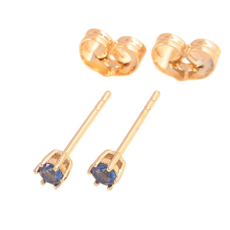 Серьги Xuping цвет позолота 18К пусеты синие кристаллы в 6-ти крапановой оправе ø 3мм фото №2 Серьги Xuping цвет позолота 18К пусеты синие кристаллы в 6-ти крапановой оправе ø 3мм фото №2