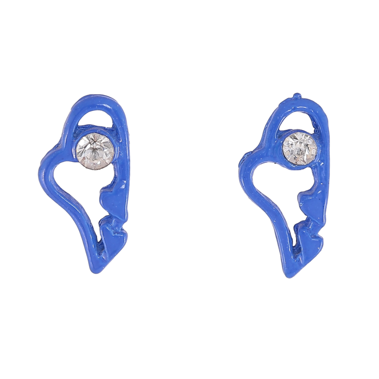 Сережки пусети "Сині серця" фото №20