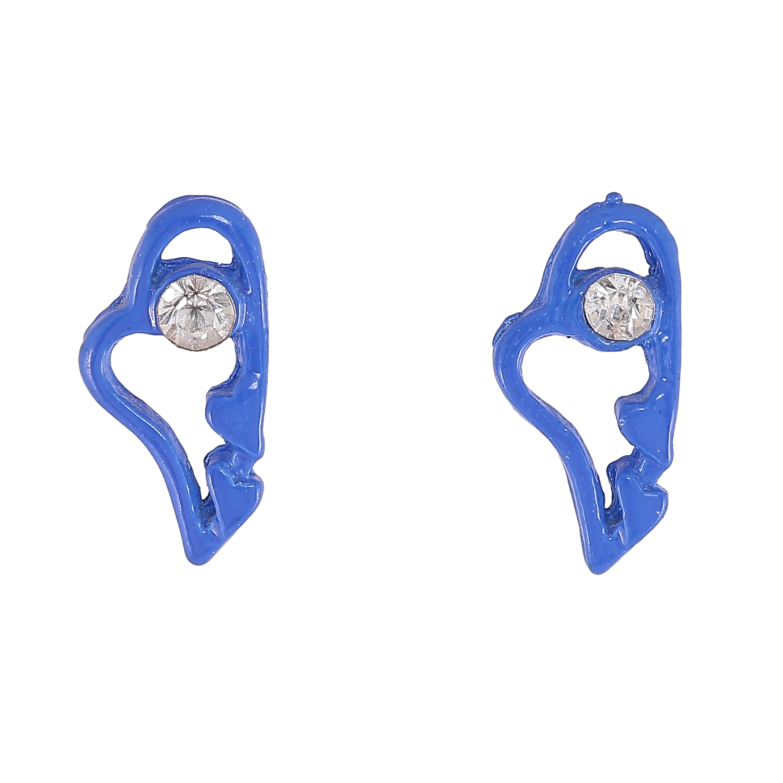 Сережки пусети "Сині серця" фото №1