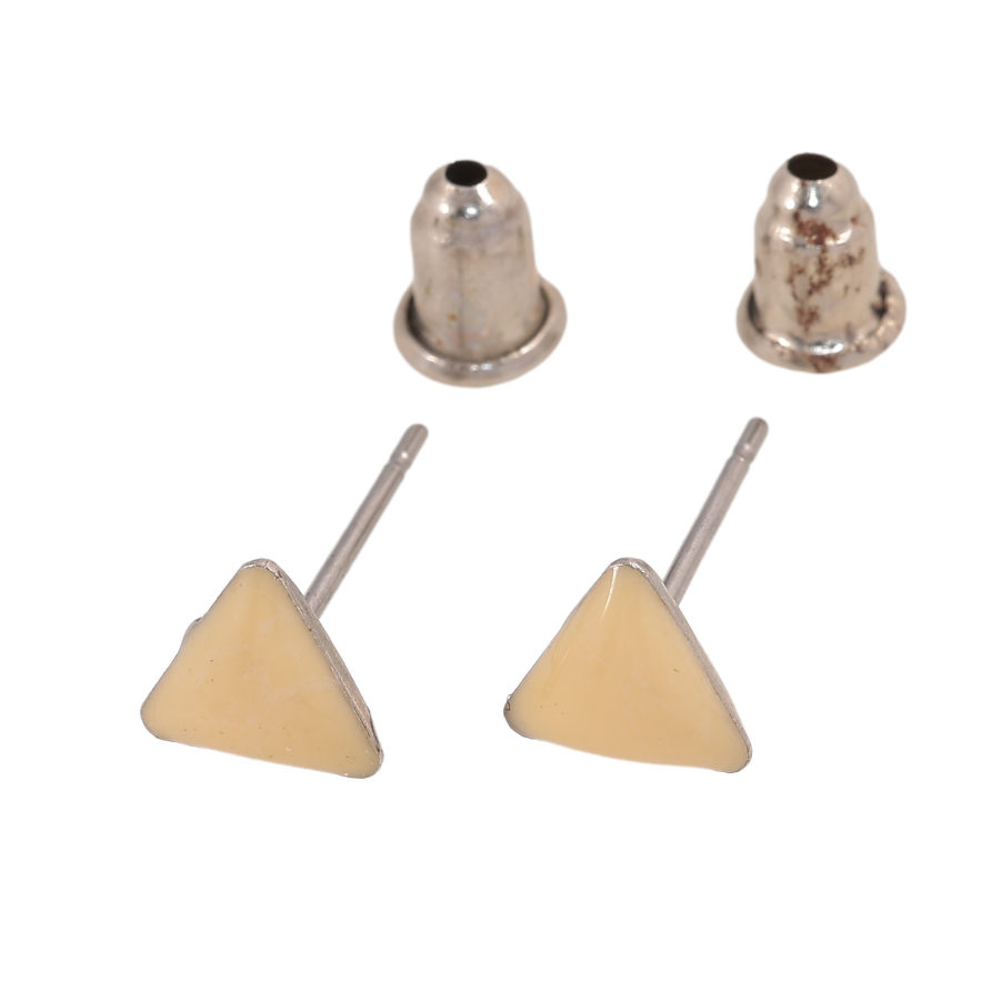 Сережки пусети "Трикутники" 6х6мм фото №1