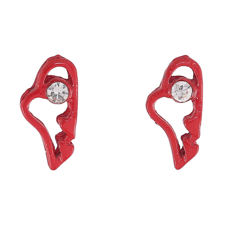 Сережки пусети "Червоні серця" фото №22