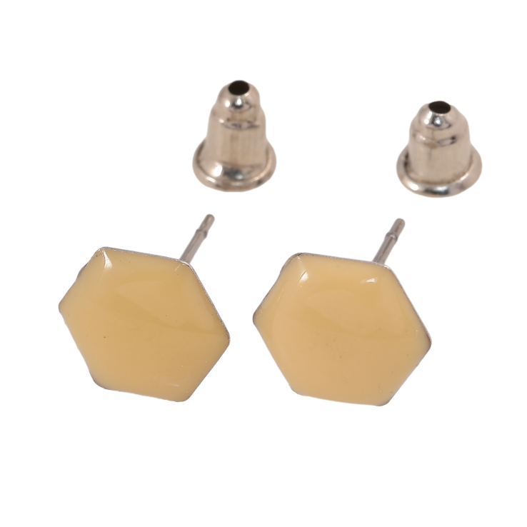 Сережки пусети "Шестикутники" фото №3