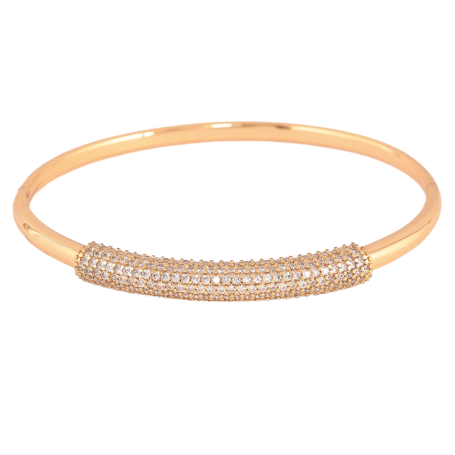 Браслет Xuping колір Позолота 18K "Інкрустація кристалами" ø 6см фото №1