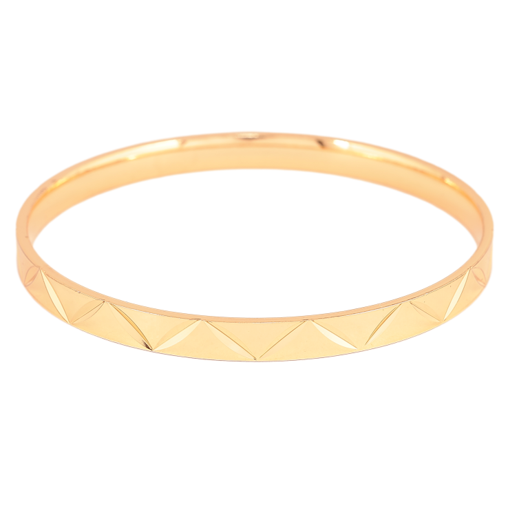 Браслет Xuping колір Позолота 18K "Декоративний візерунок, шир. 6мм" ø 6.4см фото №3