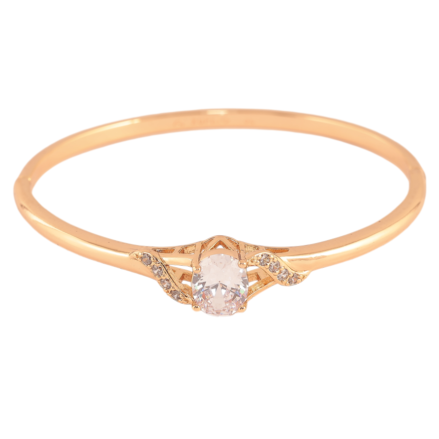 Браслет Xuping колір Позолота 18K "Візерунок з кристалами" ø 6см фото №1