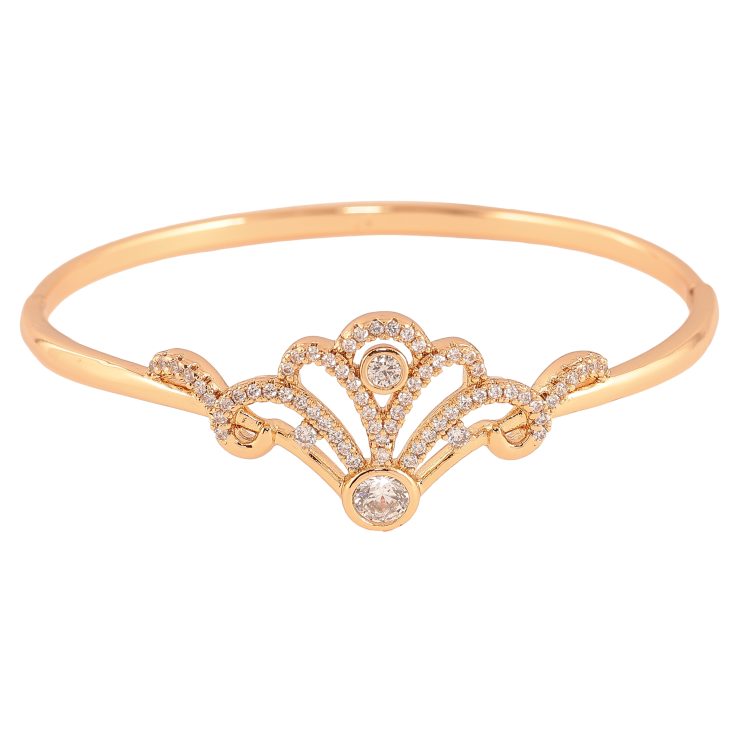 Браслет Xuping колір Позолота 18K "Візерунок з кристалами" ø 6см фото №13