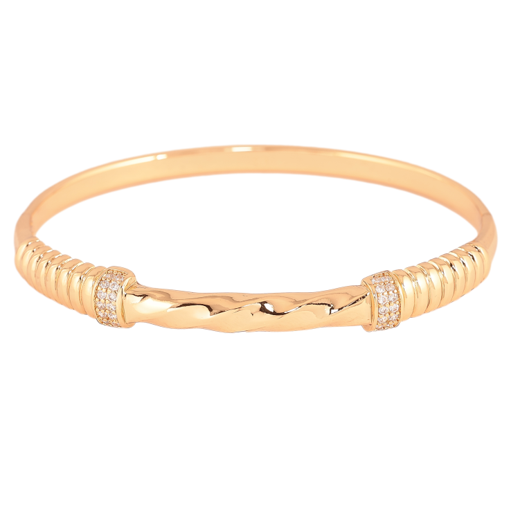 Браслет Xuping колір Позолота 18K "Візерунок з кристалами" ø 6см фото №25