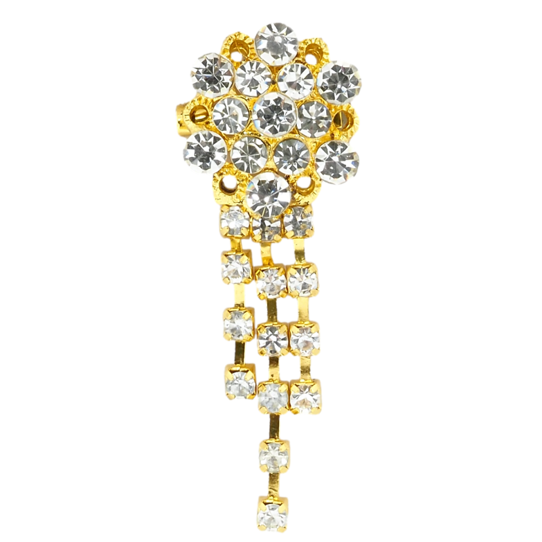 Брошь Цветок с стразами фото №1