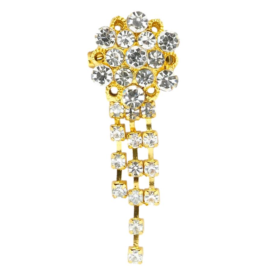 Брошь Цветок с стразами фото №1