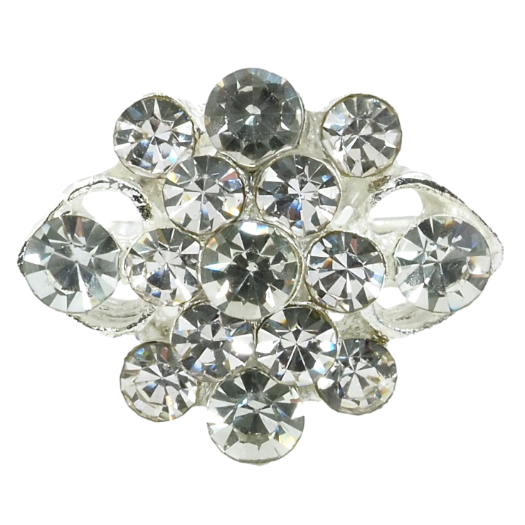 Брошка Квітка зі стразами фото №7