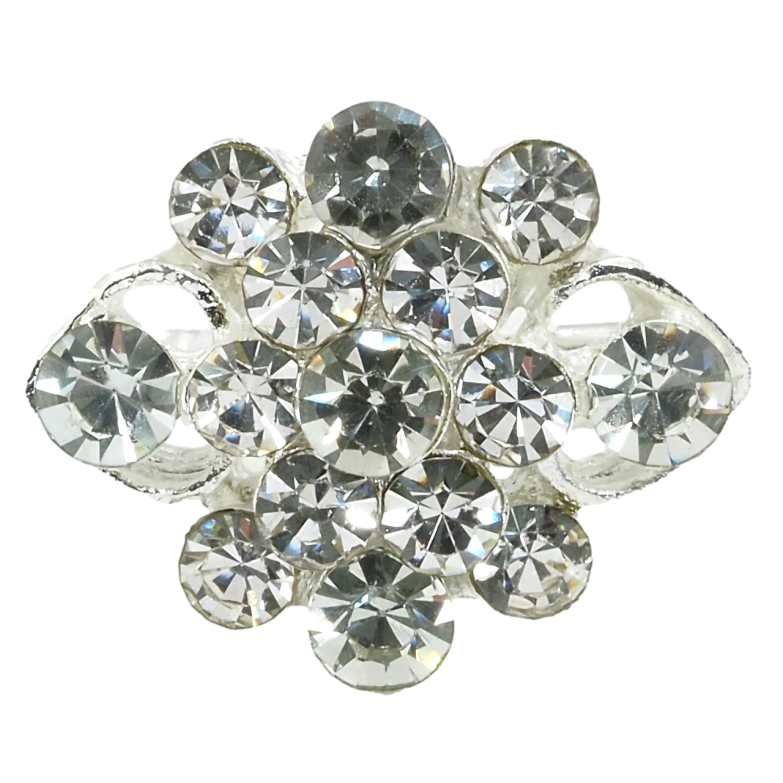 Брошка Квітка зі стразами фото №1