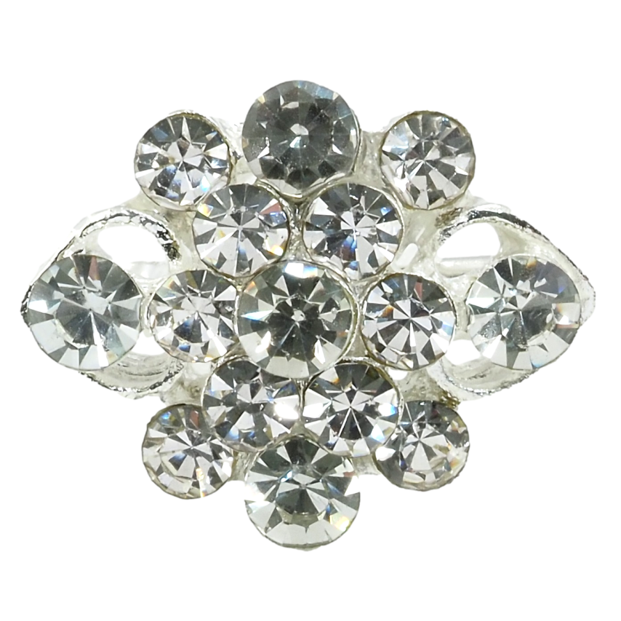 Брошка Квітка зі стразами фото №1