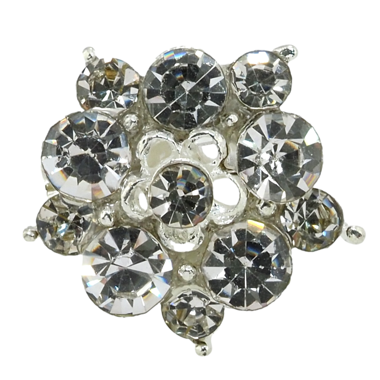 Брошь Цветок с стразами фото №4