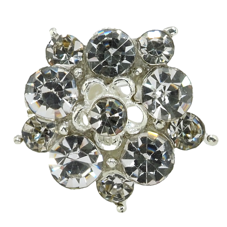 Брошь Цветок с стразами фото №1