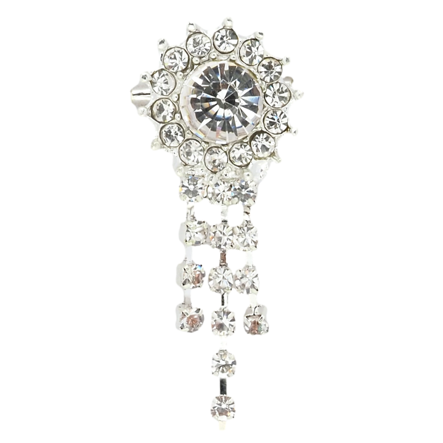 Брошь Цветок с стразами фото №1